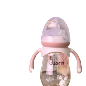 TETERO OBERNI DE VIDRIO CON ASAS - 8 Oz, ROSA