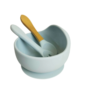 BOWL + CUBIERTO EN SILICONA ADHIERE A LA SUPERFICIE