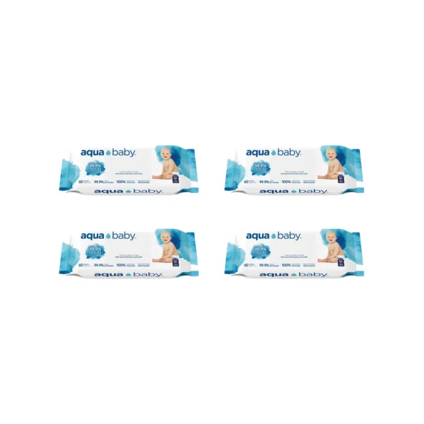 Toallitas Húmedas Aqua Baby 4 Bolsas de 60 unidades - Image 2