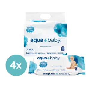 Toallitas Húmedas Aqua Baby 4 Bolsas de 60 unidades