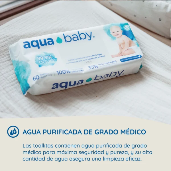 Toallitas Húmedas Aqua Baby 4 Bolsas de 60 unidades - Image 4