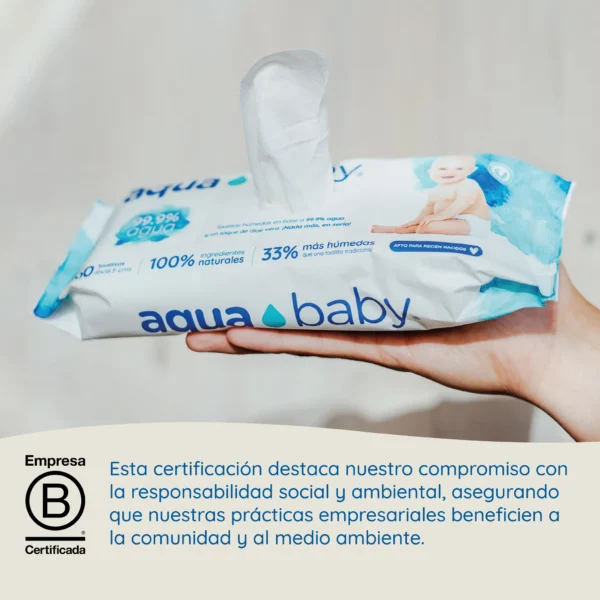 Toallitas Húmedas Aqua Baby 12 Bolsas de 60 unidades - Image 3