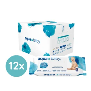 Toallitas Húmedas Aqua Baby 12 Bolsas de 60 unidades