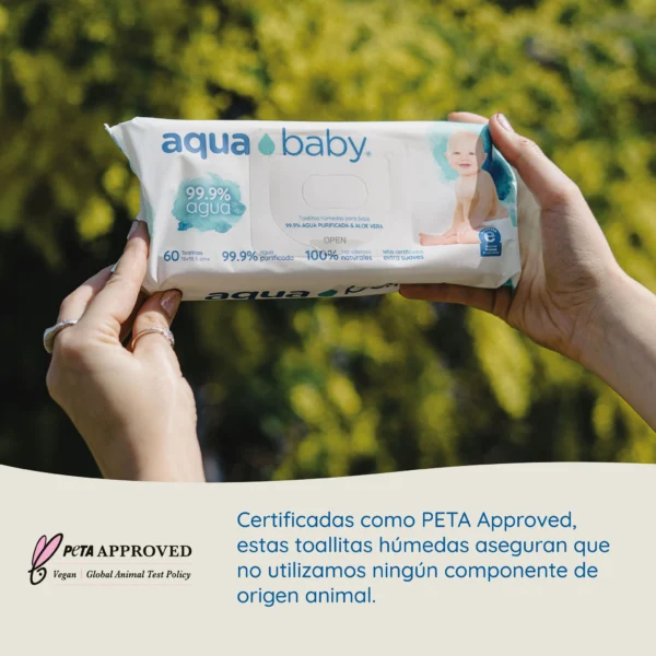 Toallitas Húmedas Aqua Baby 12 Bolsas de 60 unidades - Image 4