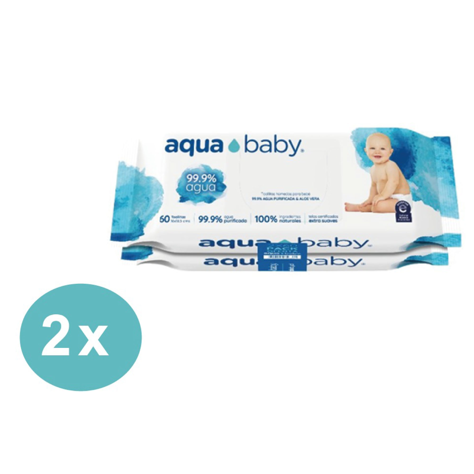Toallitas Húmedas Aqua Baby 120 unidades