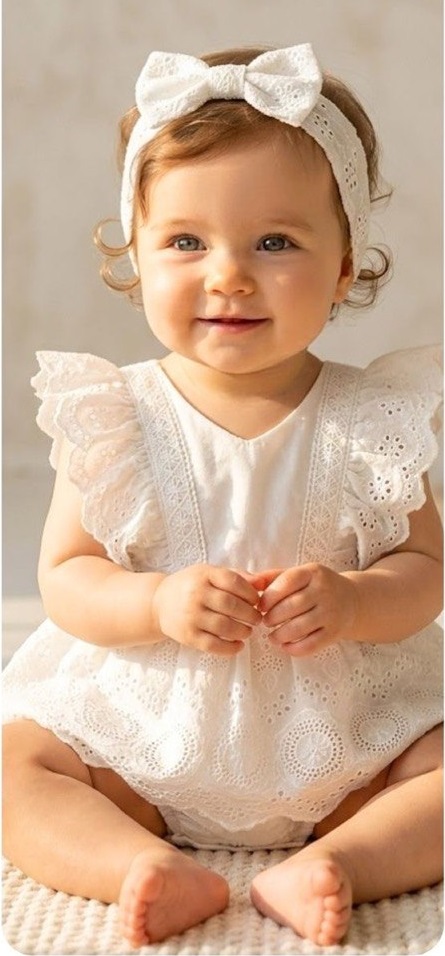 VESTIDO ENCAJE BEIGE CON DIADEMA