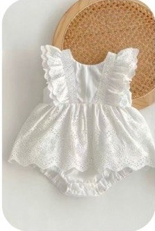 VESTIDO ENCAJE BEIGE CON DIADEMA - Image 2
